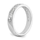 14k White Gold True Origin Lab Grown SI/VS Near Colorless 1 Ct. Round Diamond Men's Complete Channel Band