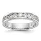 14k White Gold True Origin Lab Grown SI/VS Near Colorless 1 Ct. Round Diamond Men's Complete Channel Band