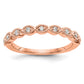 14k Rose Gold 1/10 Ct. Lab Grown Diamond VS/SI+ G+ Fashion Band Ring