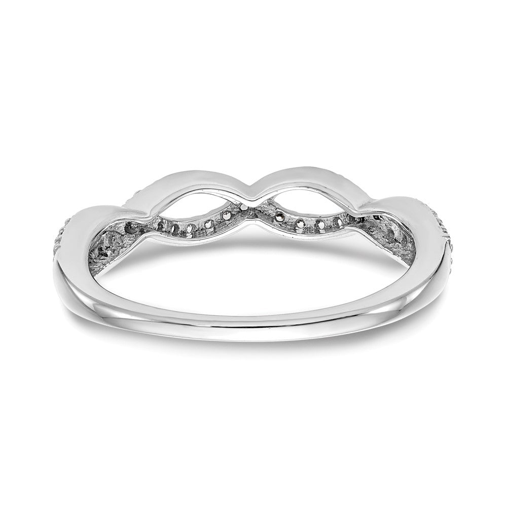 14k White Gold 1/4 Ct. Lab Grown Diamond VS/SI+ G+ Complete Twisted Band