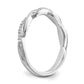 14k White Gold 1/8 Ct. Lab Grown Diamond VS/SI+ G+ Twist Band Ring