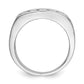 14k White Gold  3/4 Ct. Lab Grown Diamond VS/SI+ G+ Complete Men's Band