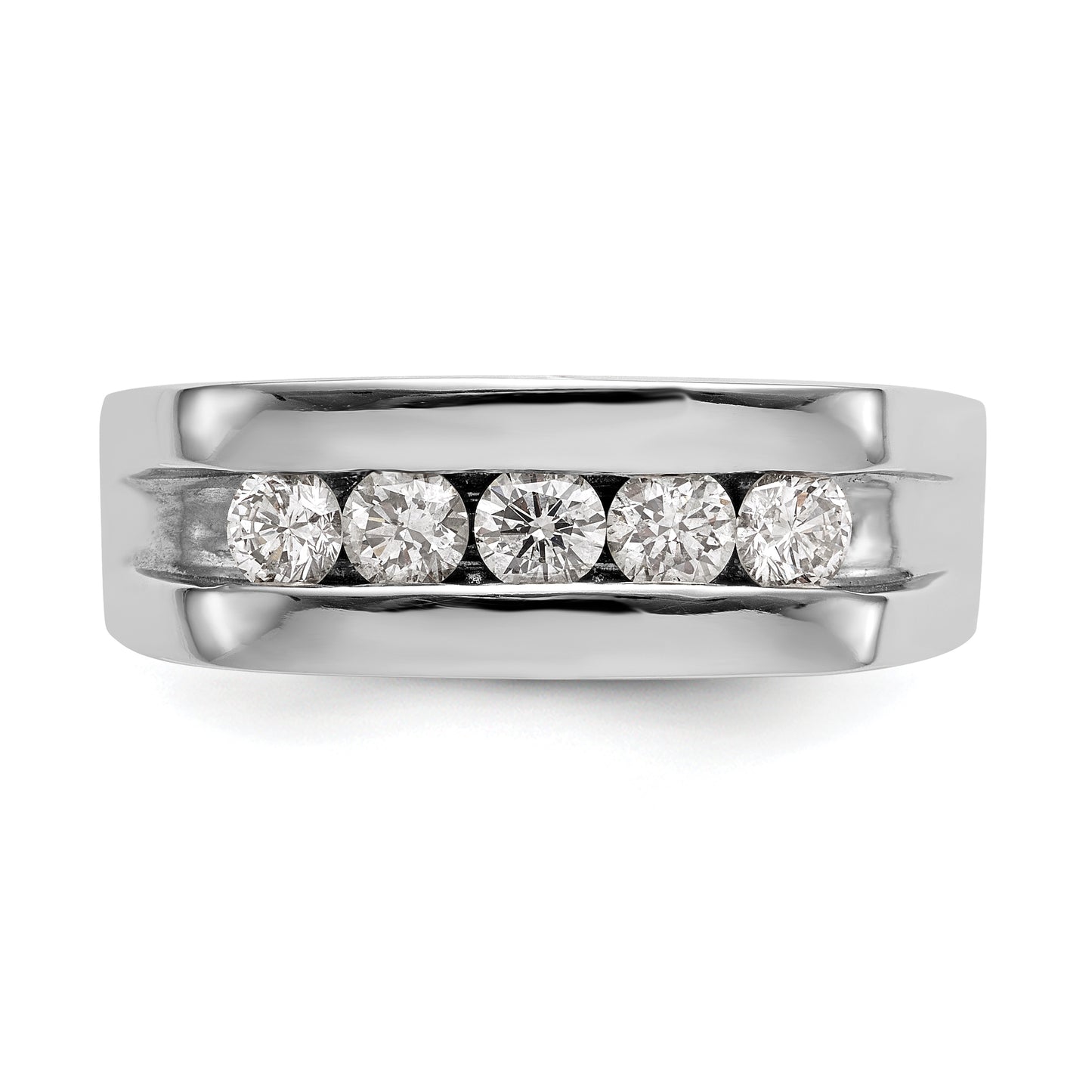 14k White Gold 3/4 Ct. Lab Grown Diamond VS/SI+ G+ Men's Band Ring