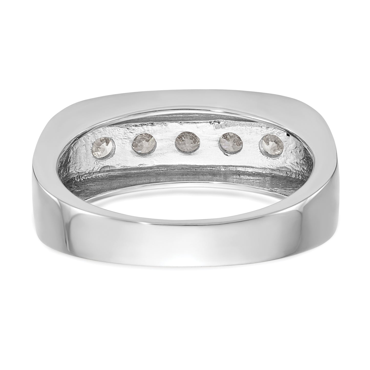 14k White Gold 3/4 Ct. Lab Grown Diamond VS/SI+ G+ Men's Band Ring