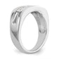 14k White Gold 3/4 Ct. Lab Grown Diamond VS/SI+ G+ Men's Band Ring