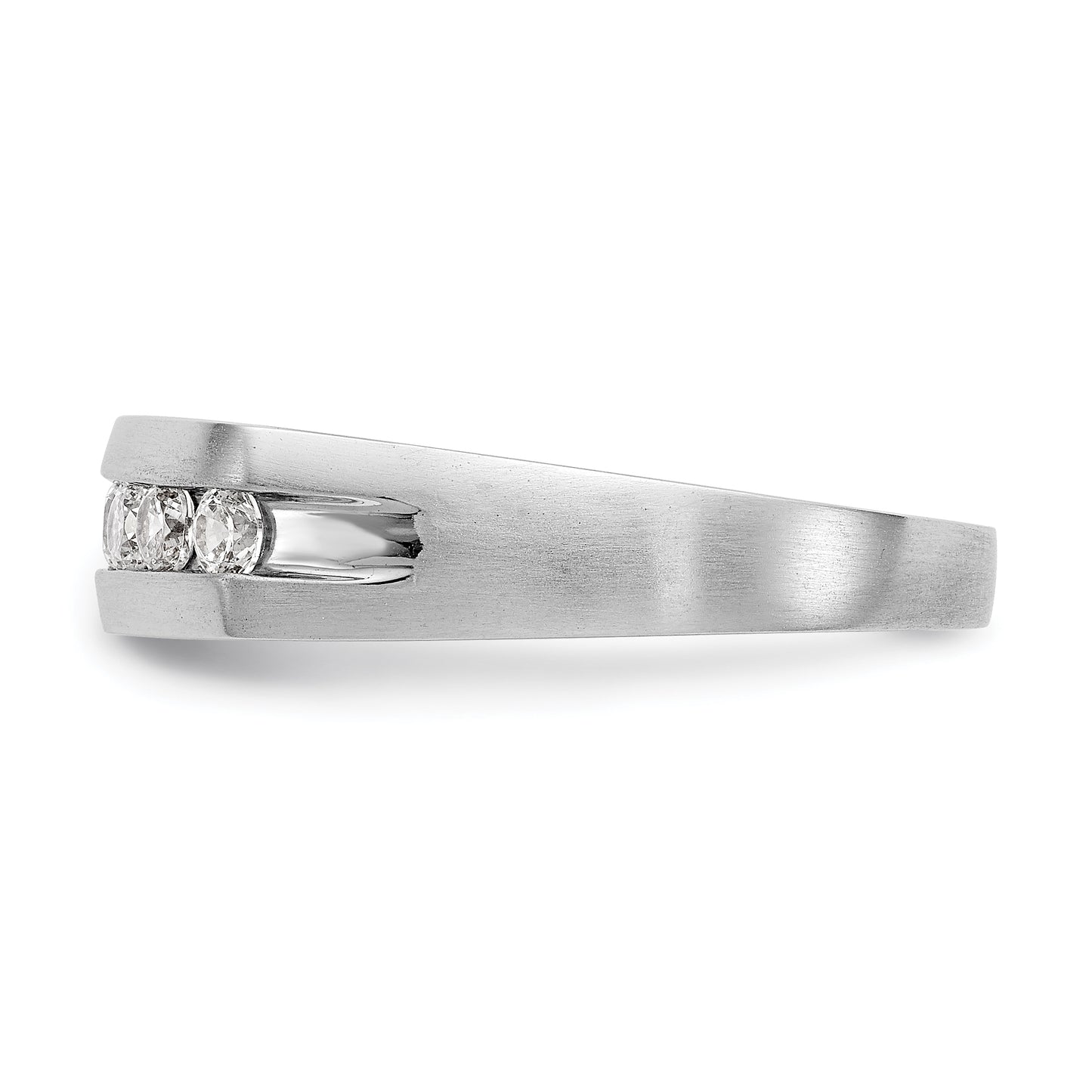 14K White Gold Lab Grown Diamond VS/SI+ G+ Men's Band Ring