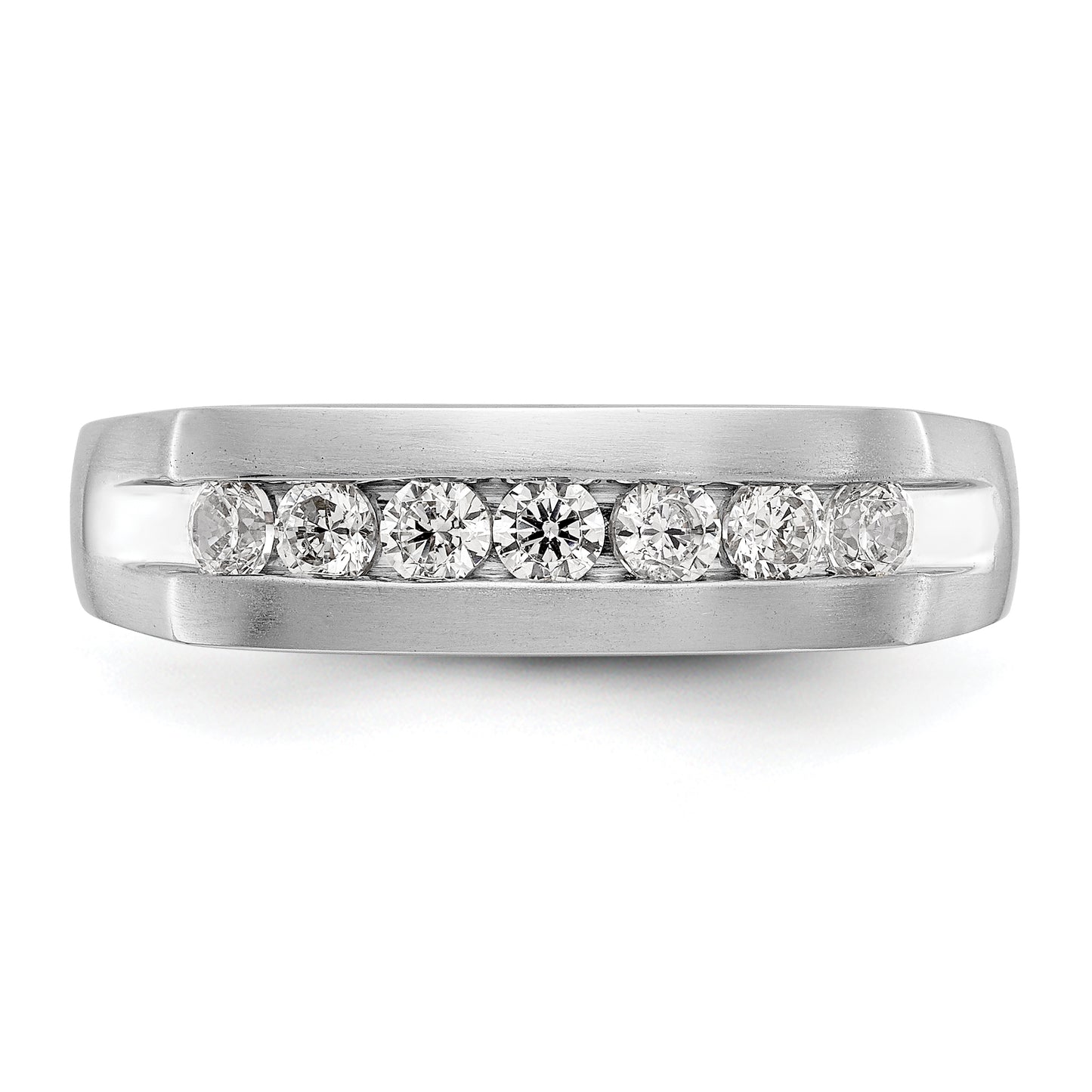 14K White Gold Lab Grown Diamond VS/SI+ G+ Men's Band Ring