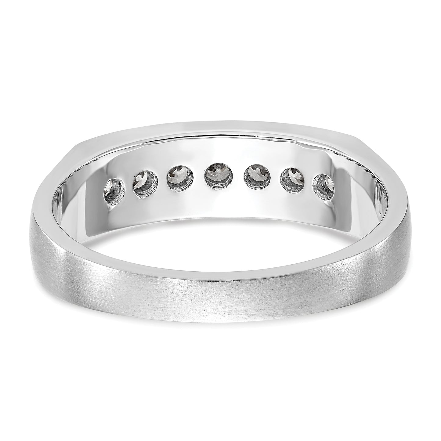 14K White Gold Lab Grown Diamond VS/SI+ G+ Men's Band Ring