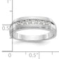 14K White Gold Lab Grown Diamond VS/SI+ G+ Men's Band Ring