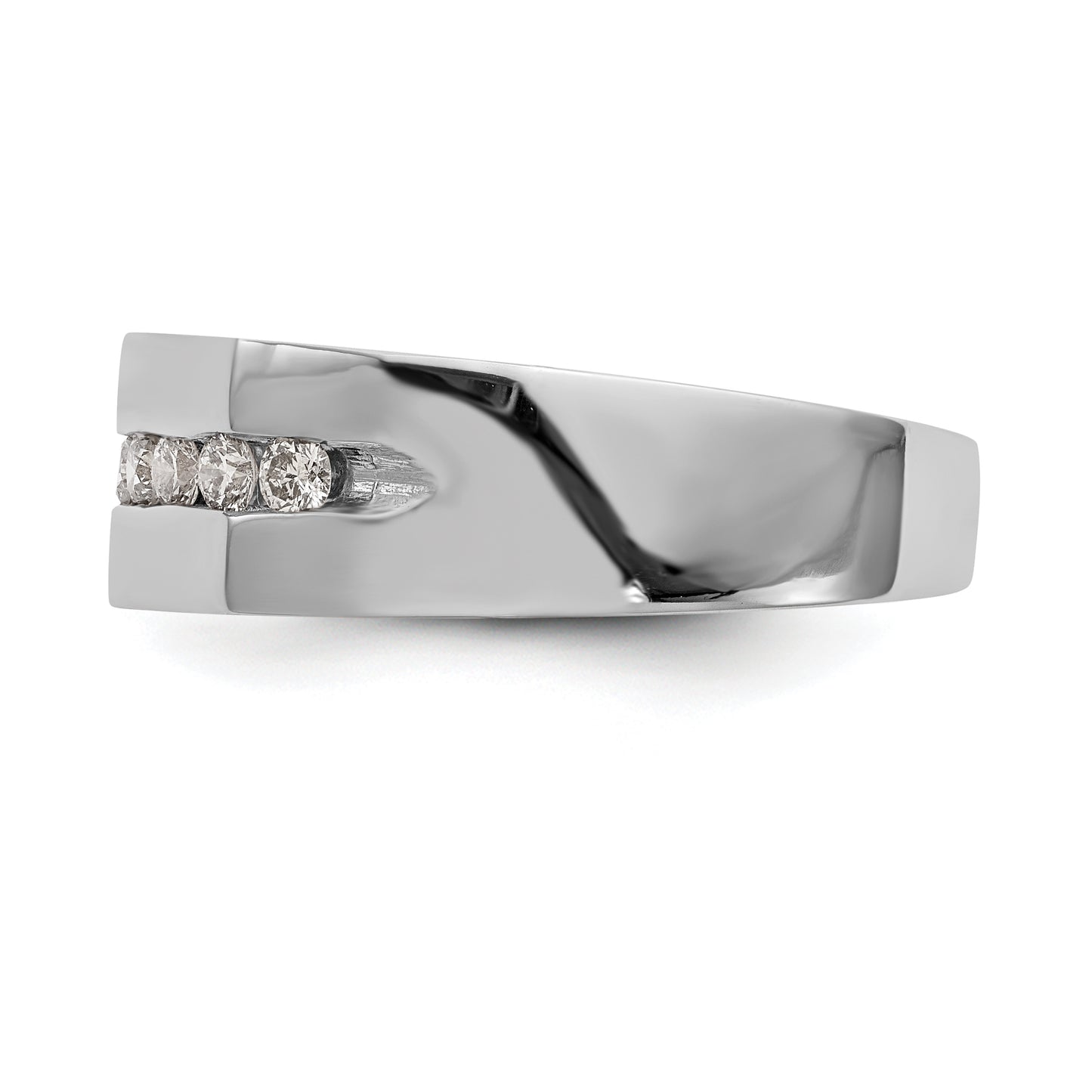 14k White Gold 1/3 Ct. Lab Grown Diamond VS/SI+ G+ Men's Band Ring