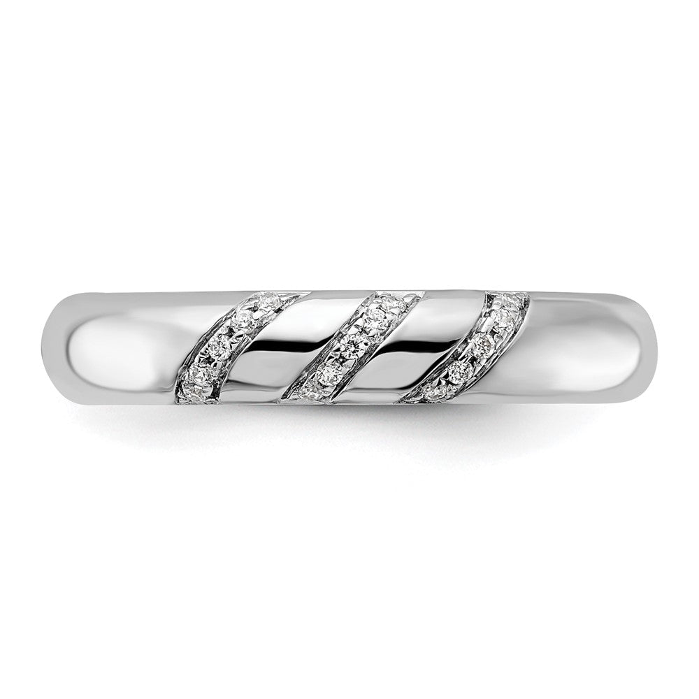 14K White Gold Lab Grown Diamond VS/SI+ G+ Trio Men's Band