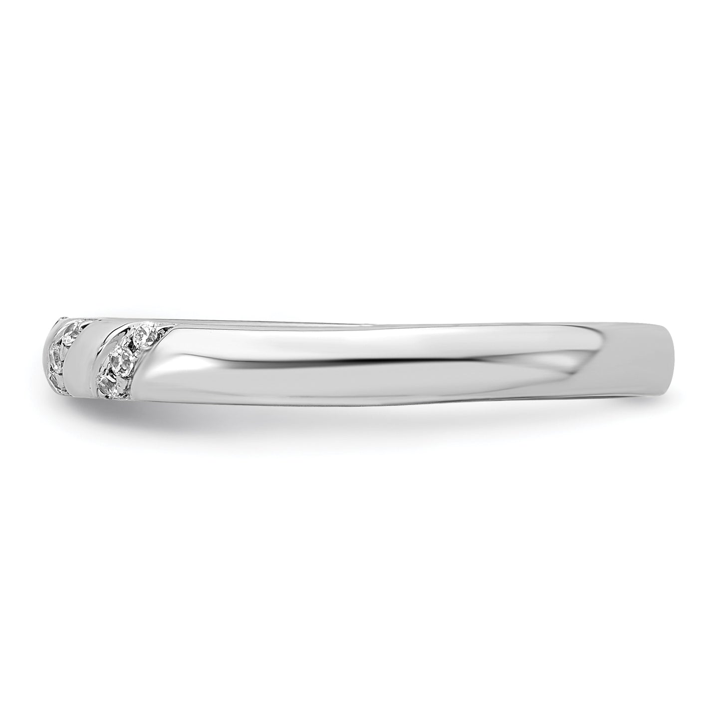 14K White Gold Lab Grown Diamond VS/SI+ G+ Trio Ladies Band Ring