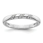 14K White Gold Lab Grown Diamond VS/SI+ G+ Trio Ladies Band Ring