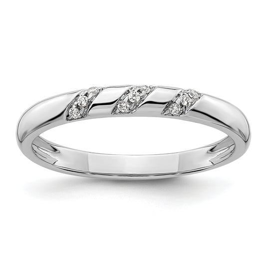 14K White Gold Lab Grown Diamond VS/SI+ G+ Trio Ladies Band Ring