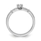 14K White Gold Lab Grown Diamond VS/SI+ G+ Trio Engagement Ring