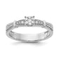 14K White Gold Lab Grown Diamond VS/SI+ G+ Trio Engagement Ring