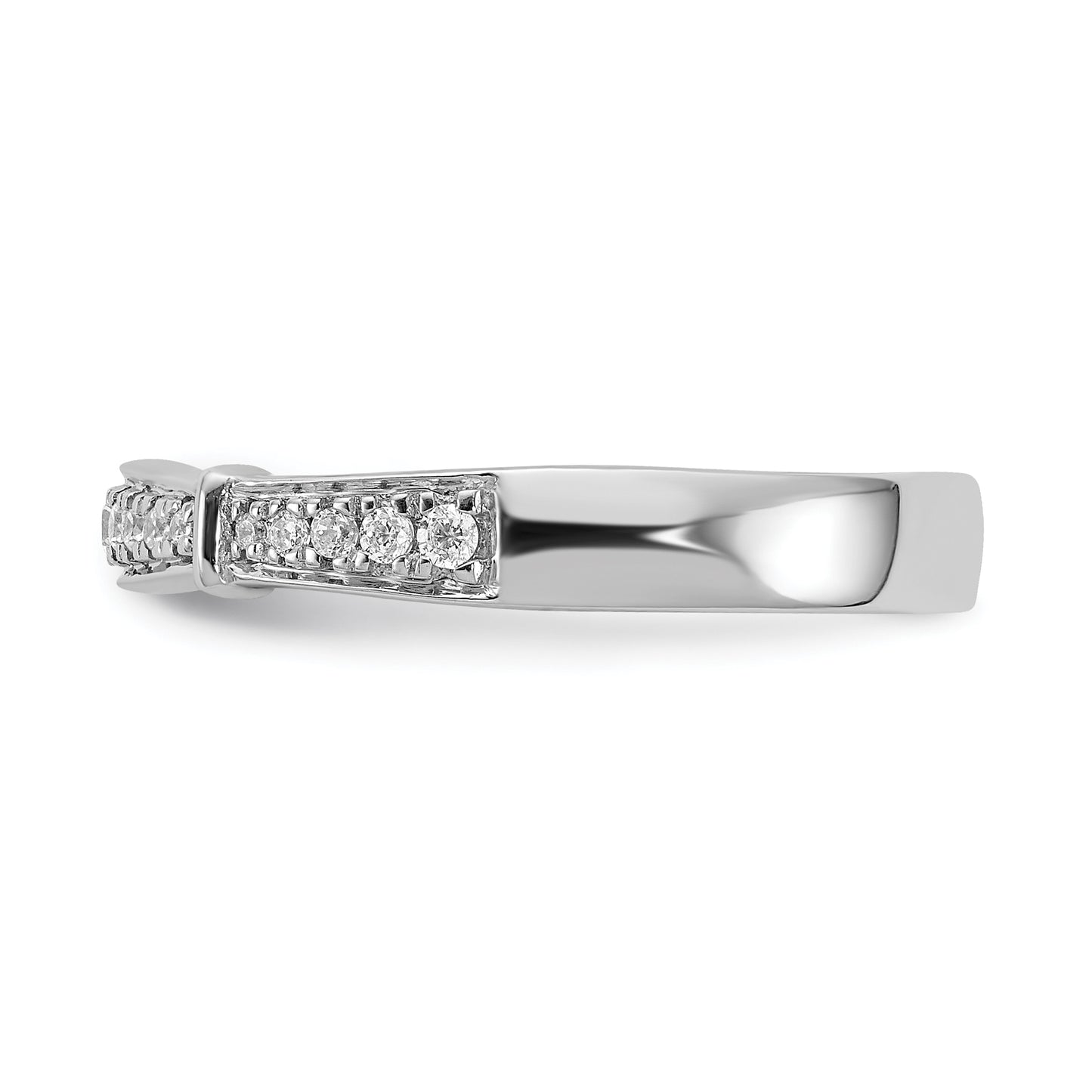 14K White Gold Lab Grown Diamond VS/SI+ G+ Trio Ladies Band Ring