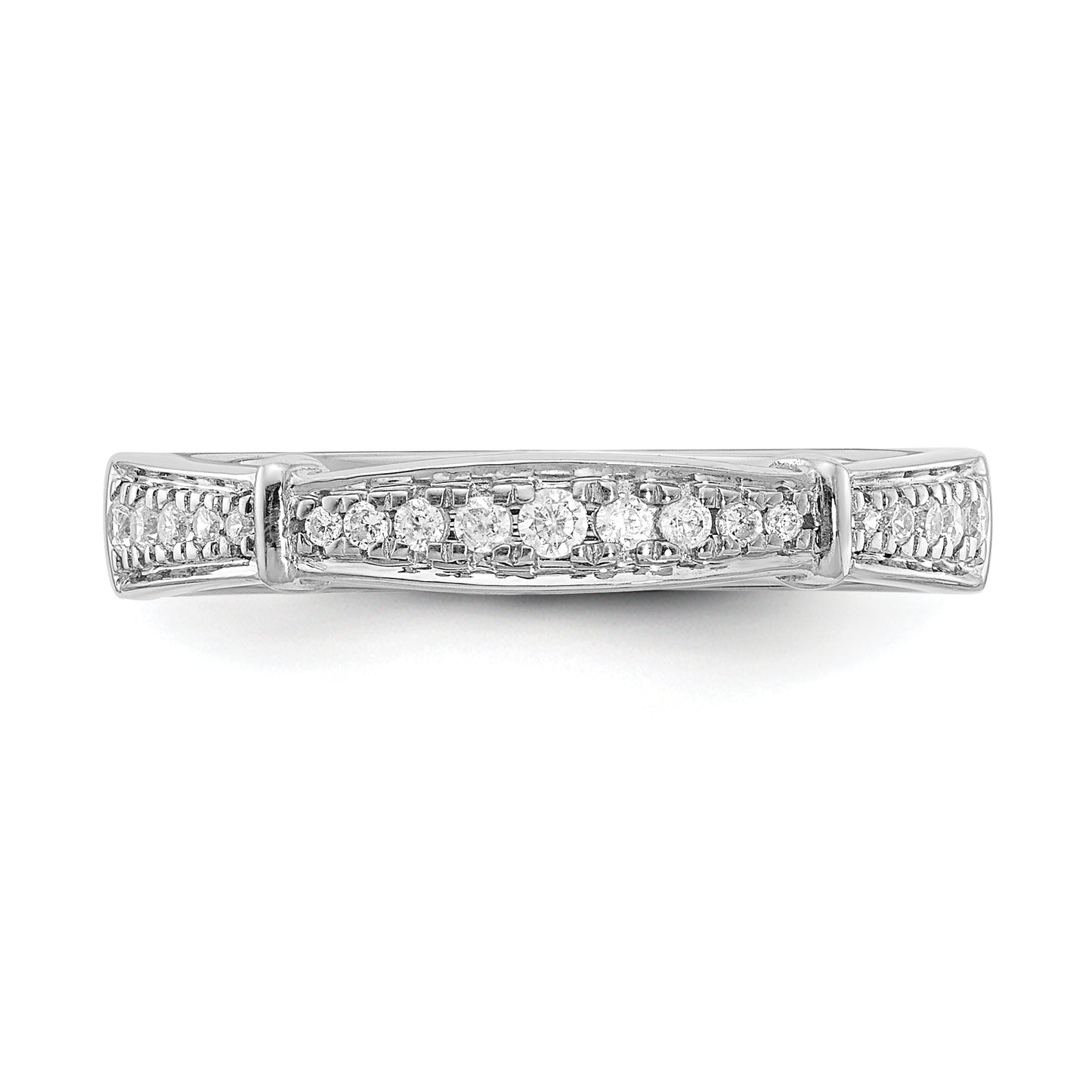 14K White Gold Lab Grown Diamond VS/SI+ G+ Trio Ladies Band Ring