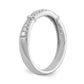 14K White Gold Lab Grown Diamond VS/SI+ G+ Trio Ladies Band Ring