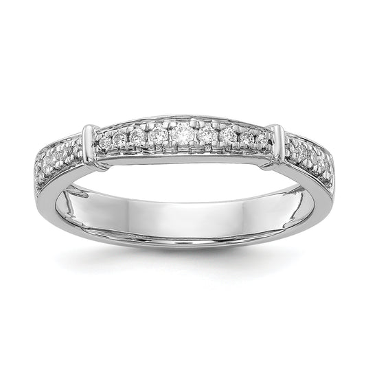 14K White Gold Lab Grown Diamond VS/SI+ G+ Trio Ladies Band Ring