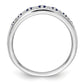 14k White Gold 1/5 Ct. Lab Grown Diamond VS/SI+ G+ and Lab Created Blue Sapphire Fancy Ring