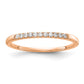 14k Rose Gold 1/10 Ct. Lab Grown Diamond VS/SI+ G+ Complete Wedding Band