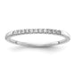 14k White Gold 1/10 Ct. Lab Grown Diamond VS/SI+ G+ Wedding Band Ring