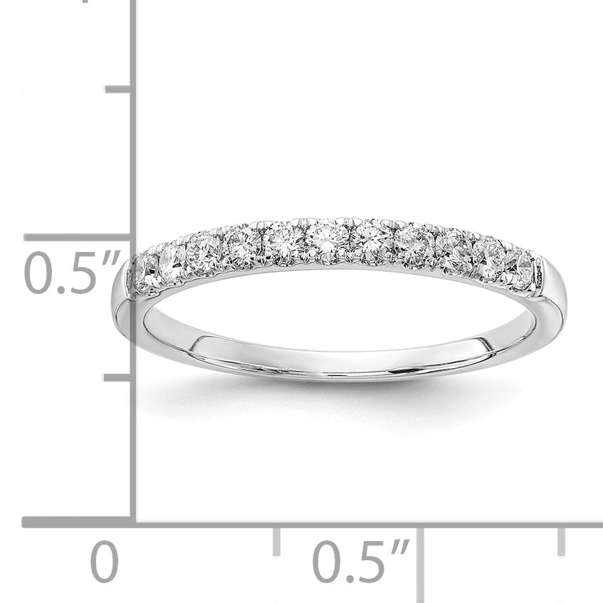 14k White Gold 1/3 Ct. Lab Grown Diamond VS/SI+ G+ Wedding Band Ring