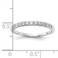 14k White Gold 1/3 Ct. Lab Grown Diamond VS/SI+ G+ Wedding Band Ring