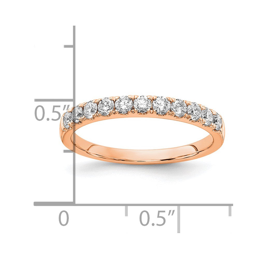 14k Rose Gold 1/2 Ct. Lab Grown Diamond VS/SI+ G+ Complete Wedding Band