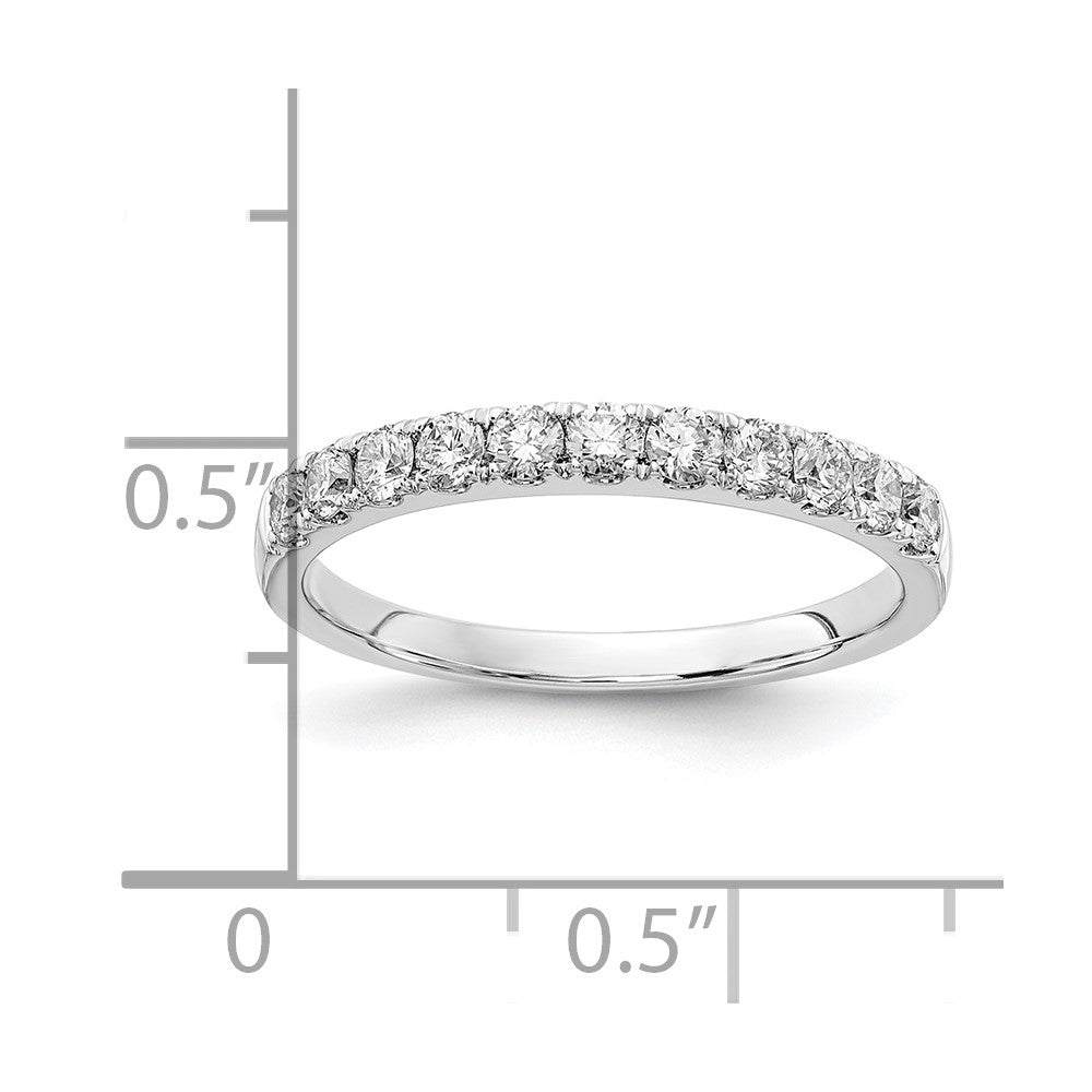 14k White Gold 1/2 Ct. Lab Grown Diamond VS/SI+ G+ Complete Wedding Band