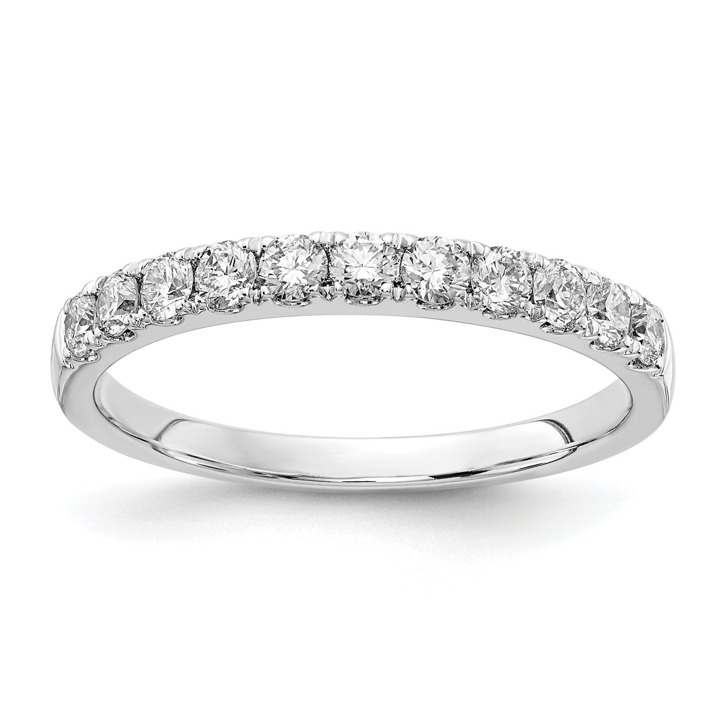 14k White Gold 1/2 Ct. Lab Grown Diamond VS/SI+ G+ Wedding Band Ring