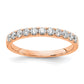 14k Rose Gold 1/2 Ct. Lab Grown Diamond VS/SI+ G+ Complete Wedding Band