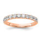 14k Rose Gold 3/4 Ct. Lab Grown Diamond VS/SI+ G+ Complete Wedding Band