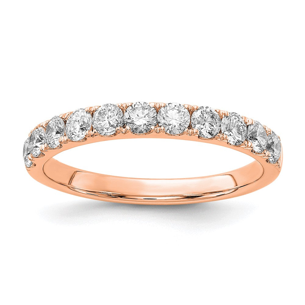 14k Rose Gold 3/4 Ct. Lab Grown Diamond VS/SI+ G+ Complete Wedding Band