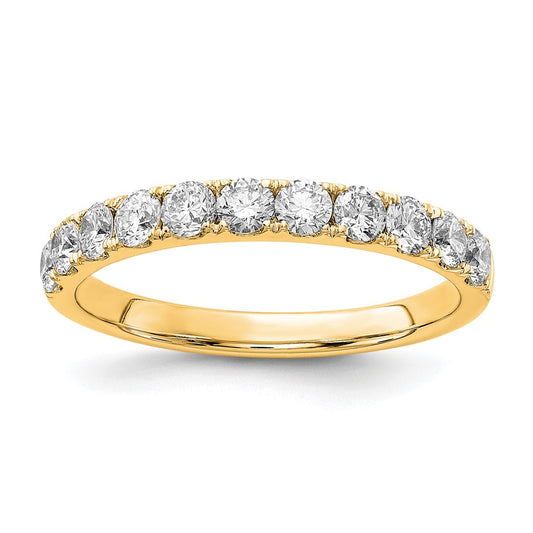 14k Yellow Gold 3/4 Ct. Lab Grown Diamond VS/SI+ G+ Complete Wedding Band