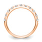 14k Rose Gold 1 Ct. Lab Grown Diamond VS/SI+ G+ Wedding Band Ring