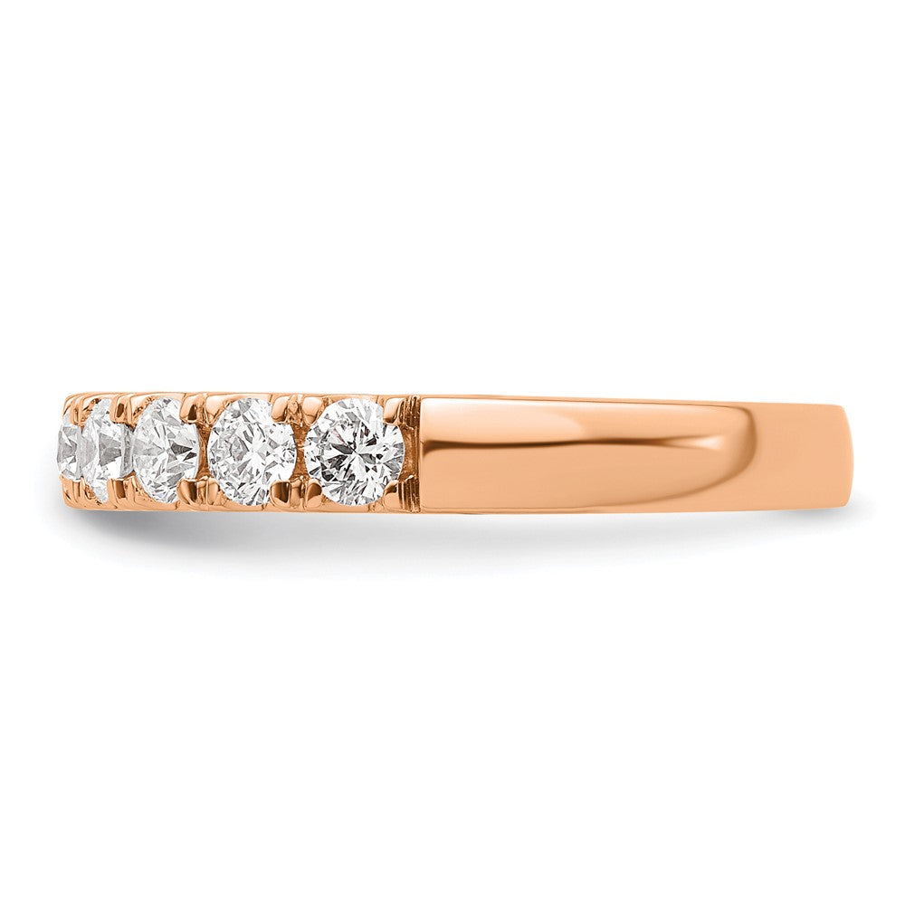 14k Rose Gold 1 Ct. Lab Grown Diamond VS/SI+ G+ Complete Wedding Band