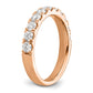 14k Rose Gold 1 Ct. Lab Grown Diamond VS/SI+ G+ Complete Wedding Band