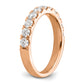 14k Rose Gold 1 Ct. Lab Grown Diamond VS/SI+ G+ Wedding Band Ring