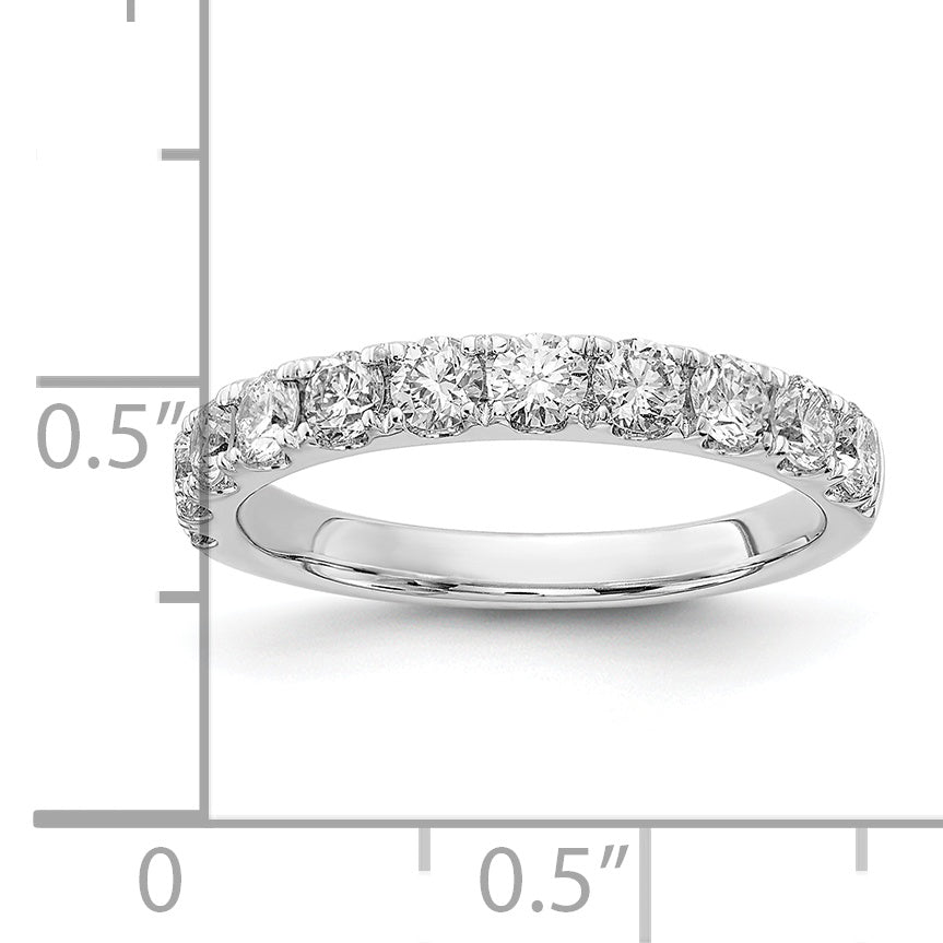 14k White Gold 1 Ct. Lab Grown Diamond VS/SI+ G+ Wedding Band Ring