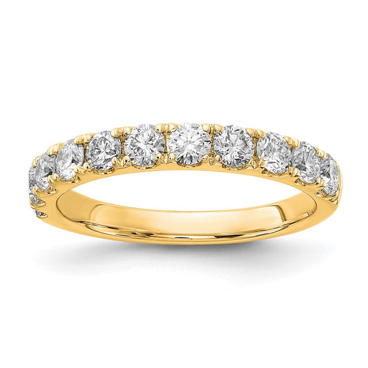 14k Yellow Gold 1 Ct. Lab Grown Diamond VS/SI+ G+ Complete Wedding Band