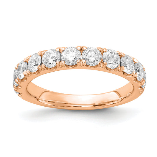 14k Rose Gold 1 1/2 Ct. Lab Grown Diamond VS/SI+ G+ Wedding Band Ring