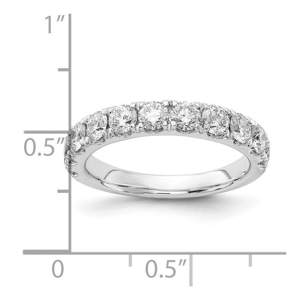 14k White Gold 1 1/2 Ct. Lab Grown Diamond VS/SI+ G+ Complete Wedding Band