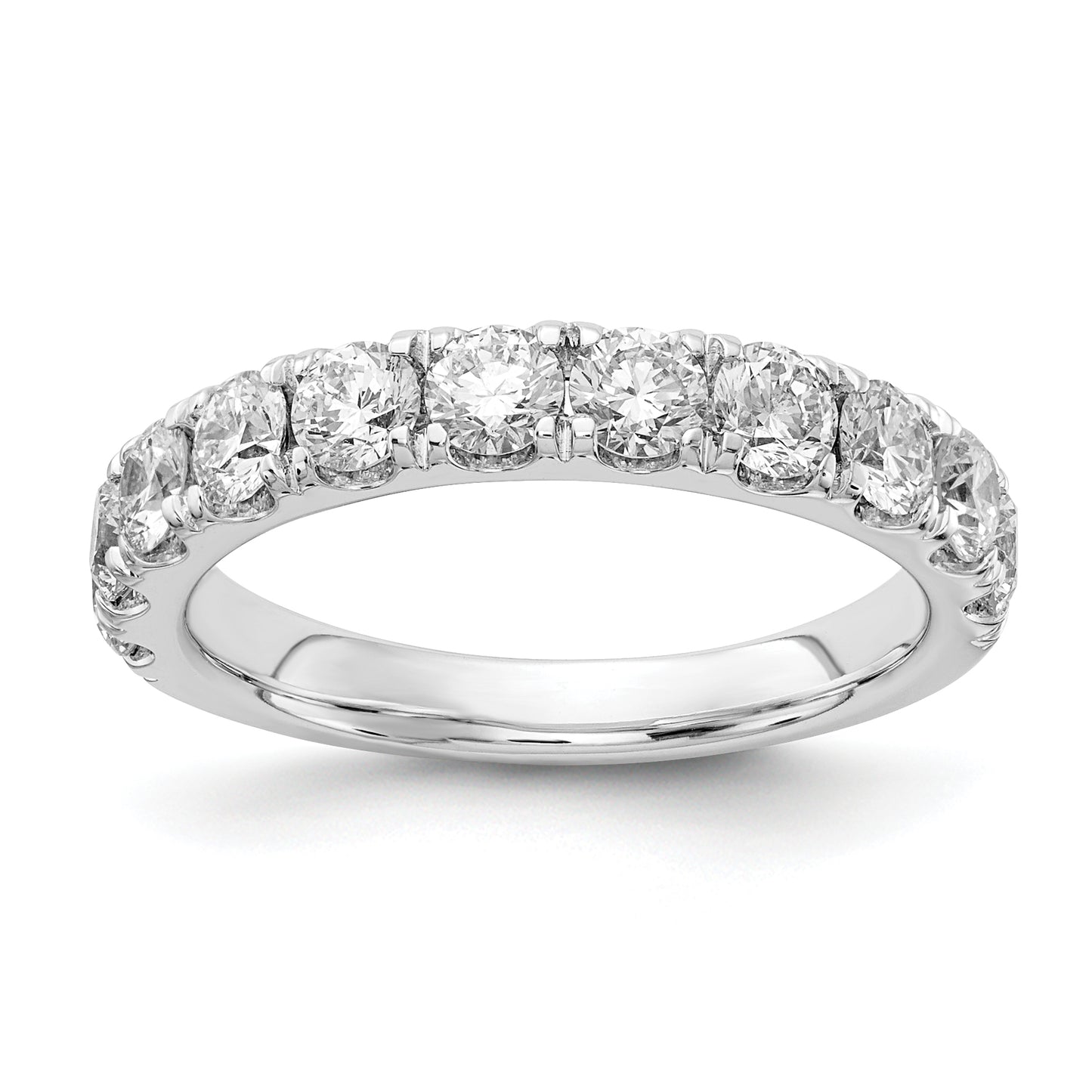 14k White Gold 2 Ct. Lab Grown Diamond VS/SI+ G+ Wedding Band Ring