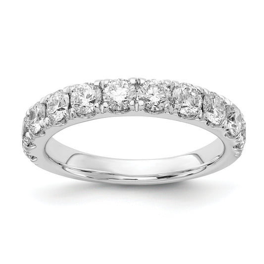 14k White Gold 1 1/2 Ct. Lab Grown Diamond VS/SI+ G+ Wedding Band Ring