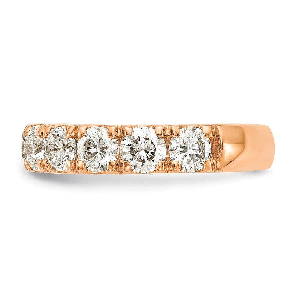 14k Rose Gold 2 Ct. Lab Grown Diamond VS/SI+ G+ Complete Wedding Band