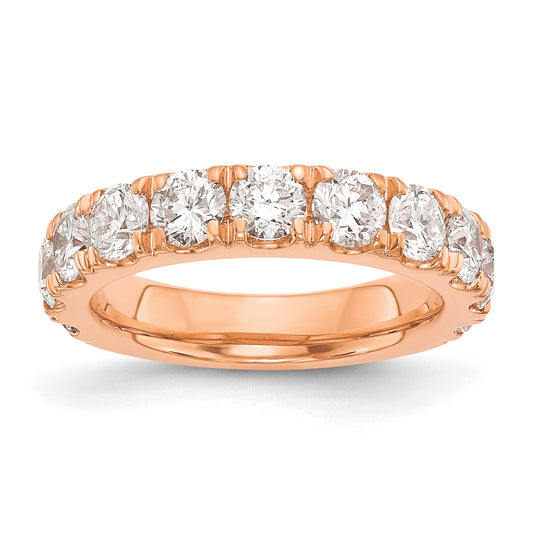 14k Rose Gold 2 Ct. Lab Grown Diamond VS/SI+ G+ Wedding Band Ring