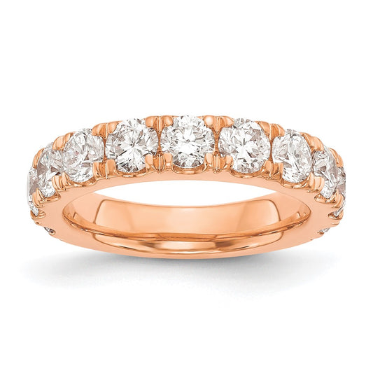 14k Rose Gold 2 Ct. Lab Grown Diamond VS/SI+ G+ Complete Wedding Band