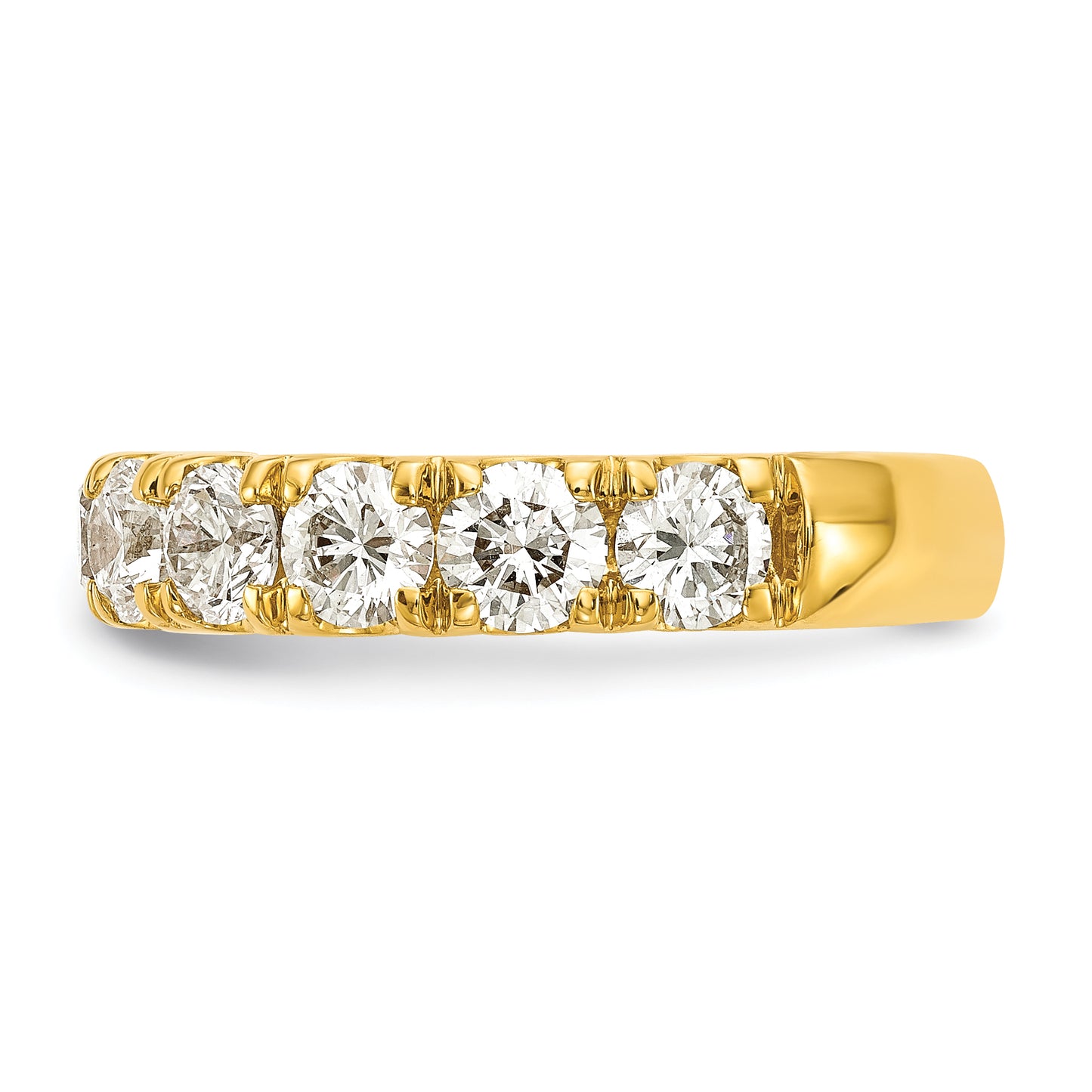 14k Yellow Gold 2 Ct. Lab Grown Diamond VS/SI+ G+ Wedding Band Ring